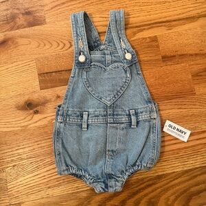 Old Navy Light Blue Heart Pocket Overalls